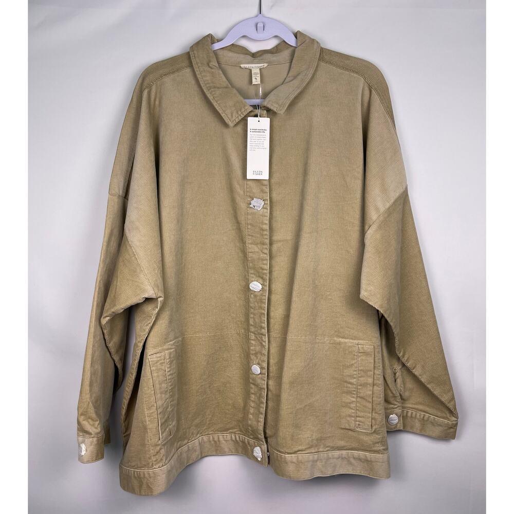 NWT Eileen Fisher Classic Collar Corduroy Jacket 3X